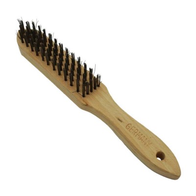 Stainless Steel Deslagging Wooden Handle Manual Wire Brush Tool Household Cleaning Tool Wire Brush