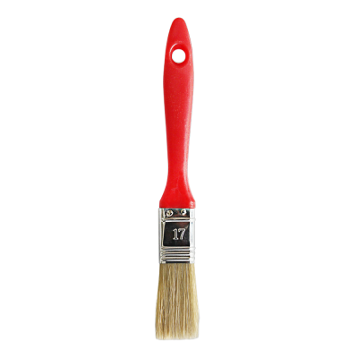 All Paint Use Red Plastic Handle Blended Hog Bristle Paint Brush For Smooth Or Semi-smooth Surface Painting